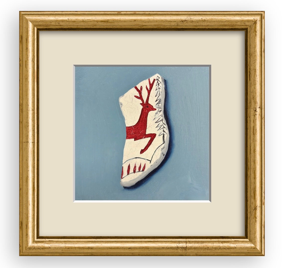 ‘Festive Deer’ Framed Art Print