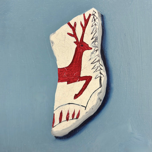 ‘Festive Deer’ Framed Art Print